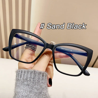 Anti-blue Light European And American Square Plain Glasses Vintage Bag Flower Simple