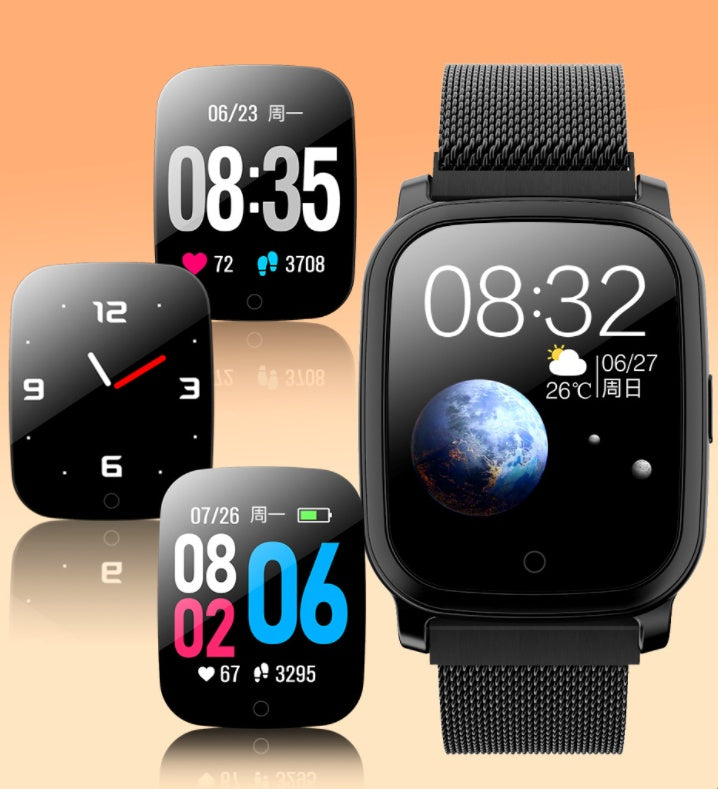 Smart Pedometer With Temperature Measurement Watch