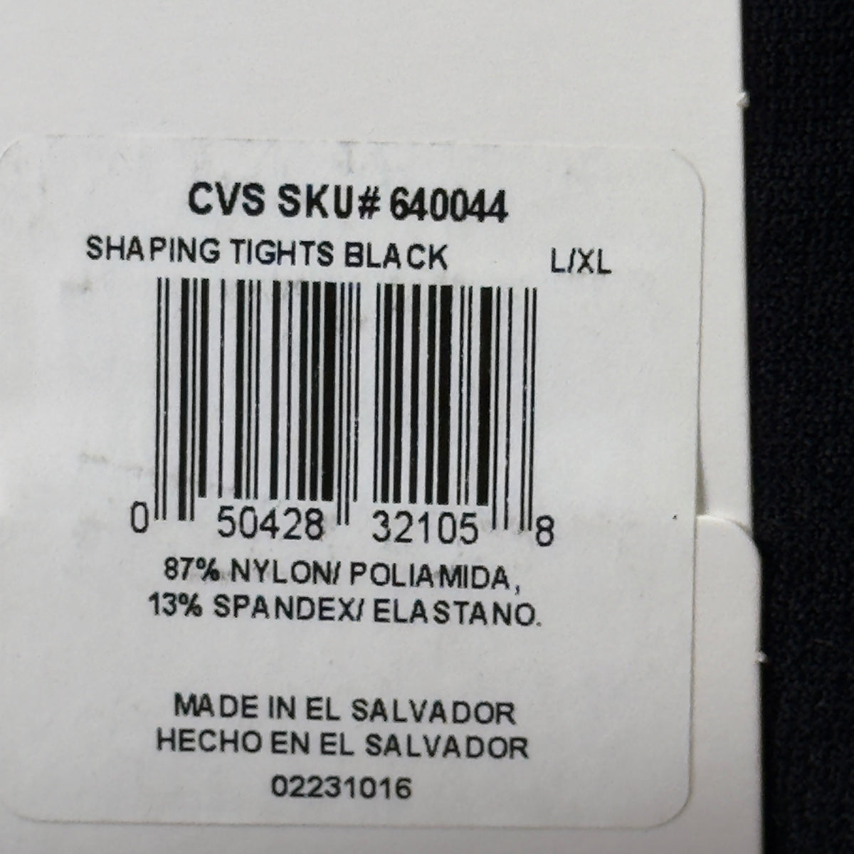 HANES (3 PACK) Essential Opaque Shaper Tights Control Top Women's Sz L/XL Black