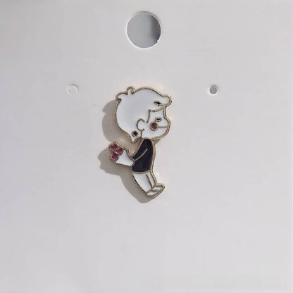 Creative And Adorable Brooches In Various Designs Featuring Animals, Flowers, And Fruits