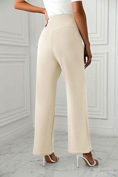 High Waist Straight Leg Pants for Women in Various Sizes