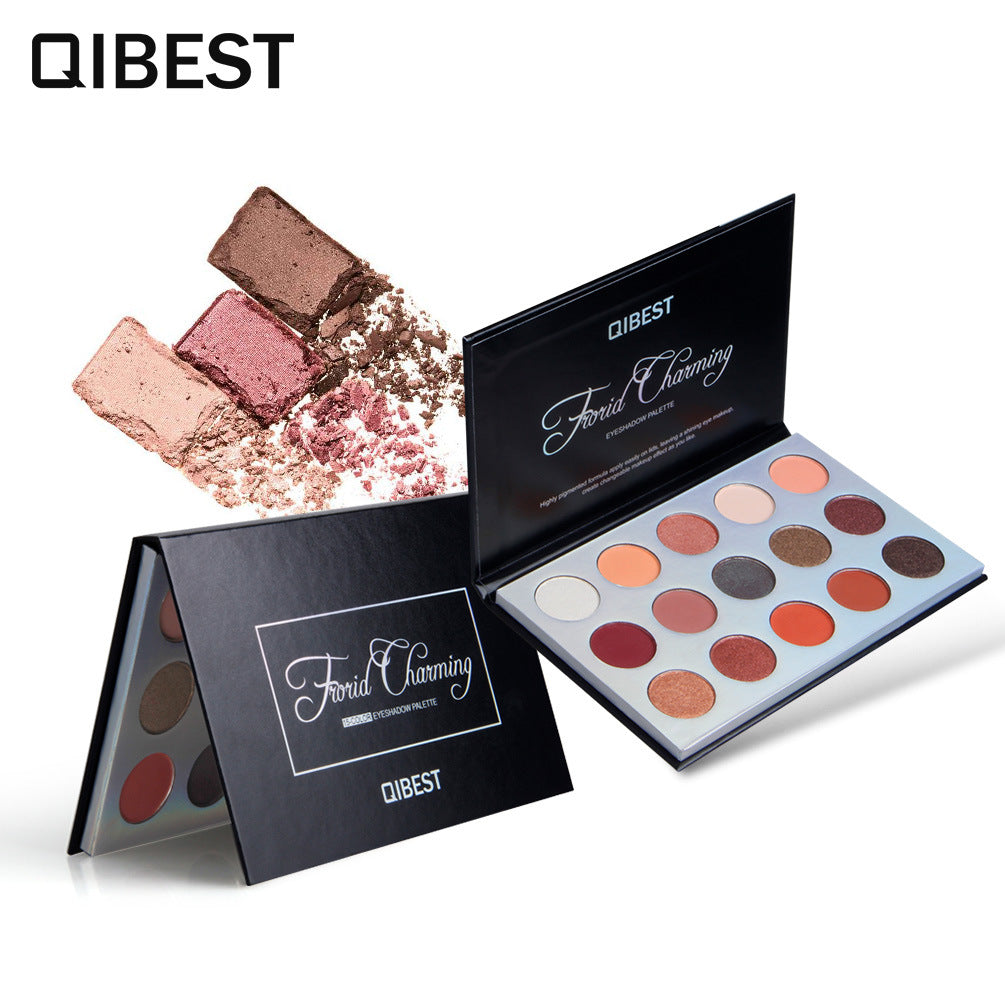 QIBEST 15 Color Eyeshadow Palette Renaissance Eyeshadow Palette Sunset Eyeshadow