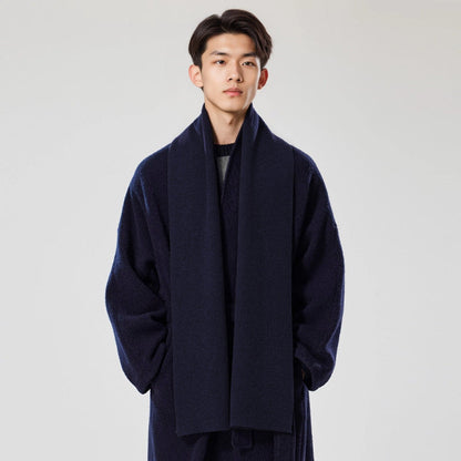 Solid-color Versatile Knitted Wool Scarf