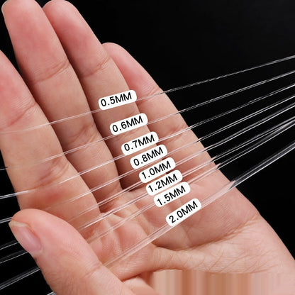 Round Transparent Fishing Line Filament Color Crystal Cable DIY Beaded Elastic String Jewelry Accessories Materials