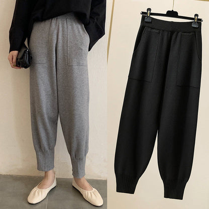Plus-sized Plus Size Wool Grandma's Pants Women