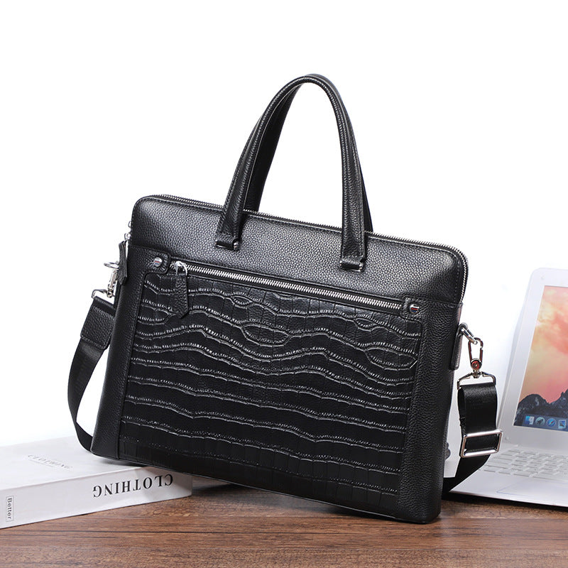 Double Zipper Compartment Briefcase For Men
