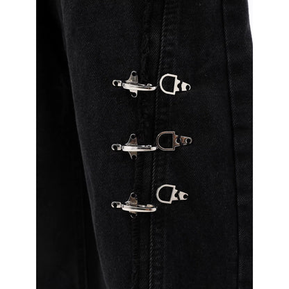 RetroBuckle Raw Hem Jeans Men