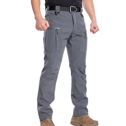 Spring And Autumn Outdoor Tactical Pants, Thin And Breathable Military-Style Work Pants, Multi-Pocket Slim-Fit Stretch Waterproof Camouflage Training Pants