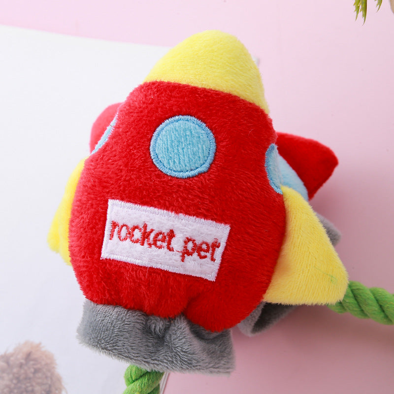 Pet cotton rope toy dog resistant to biting and grinding teeth