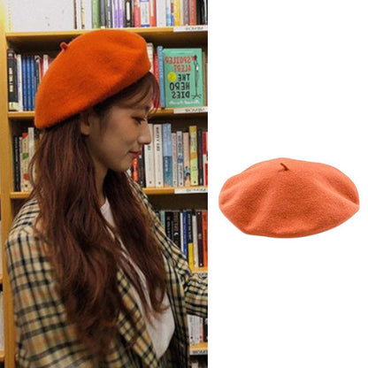 Retro Oversized Woolen Hat For Painters Perfect For Fall And Winter