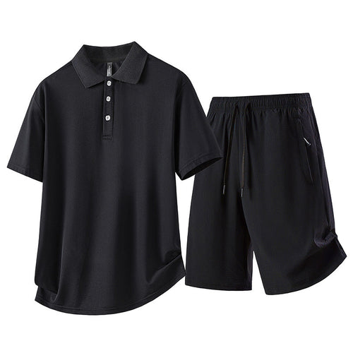 Sports Casual Short-Sleeve Polo Shirt Set