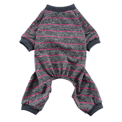Summer Dog Clothes Striped Home Pajamas Thin