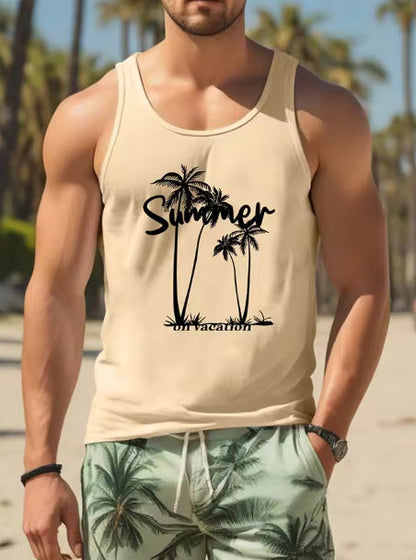 Men's Digital-Print Sleeveless Tank Top