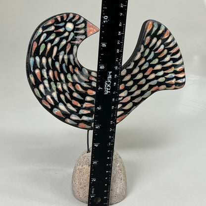 BLACK FOREST Set of 2 Clay Lenca Bird Desktop Decor