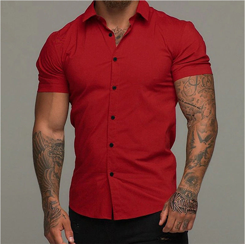 Muscle Men Shaping Simple Shirt