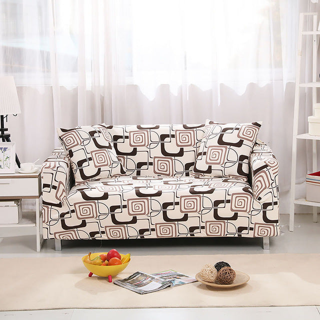 Stretch Sofa Covers Furniture Protector Polyester Loveseat Couch Cover l 1/2/3/4-seater Arm Chair Cover for Living Room