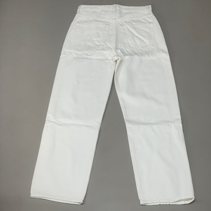 ETICA Tyler High Waist Straight Leg Ankle jeans Vintage White Size 27 EW180114A