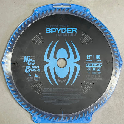 SPYDER Tarantula Fine Finish Circular Saw Blade 80-Tooth, 12" Black 13054