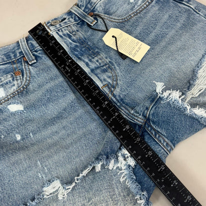 LEVIS 501 Original Fit High Rise Shorts Women's Sz 28 Vague Finish Medium Wash