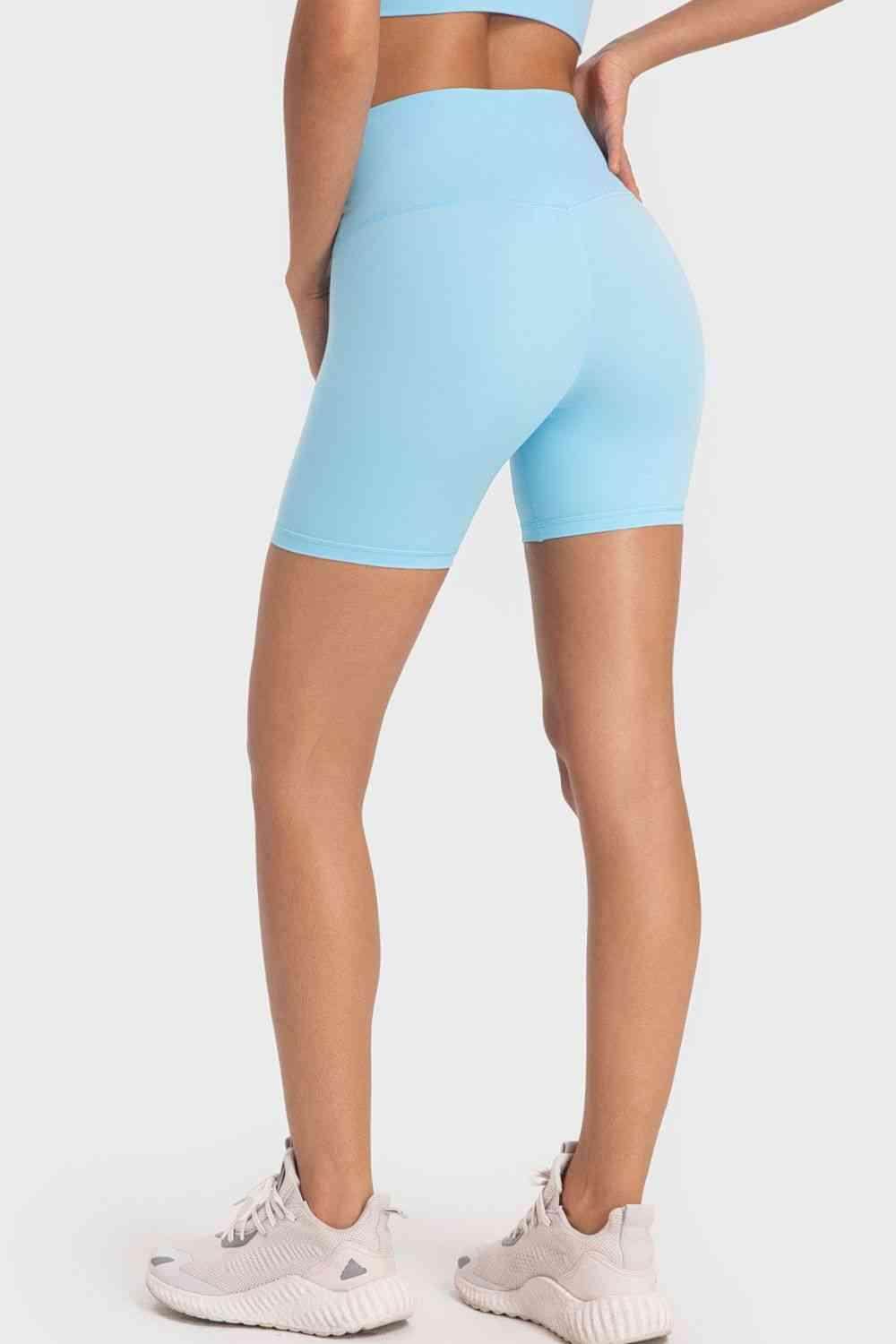 Millennia Staying Cozy Wide Waistband Biker Shorts For Comfort
