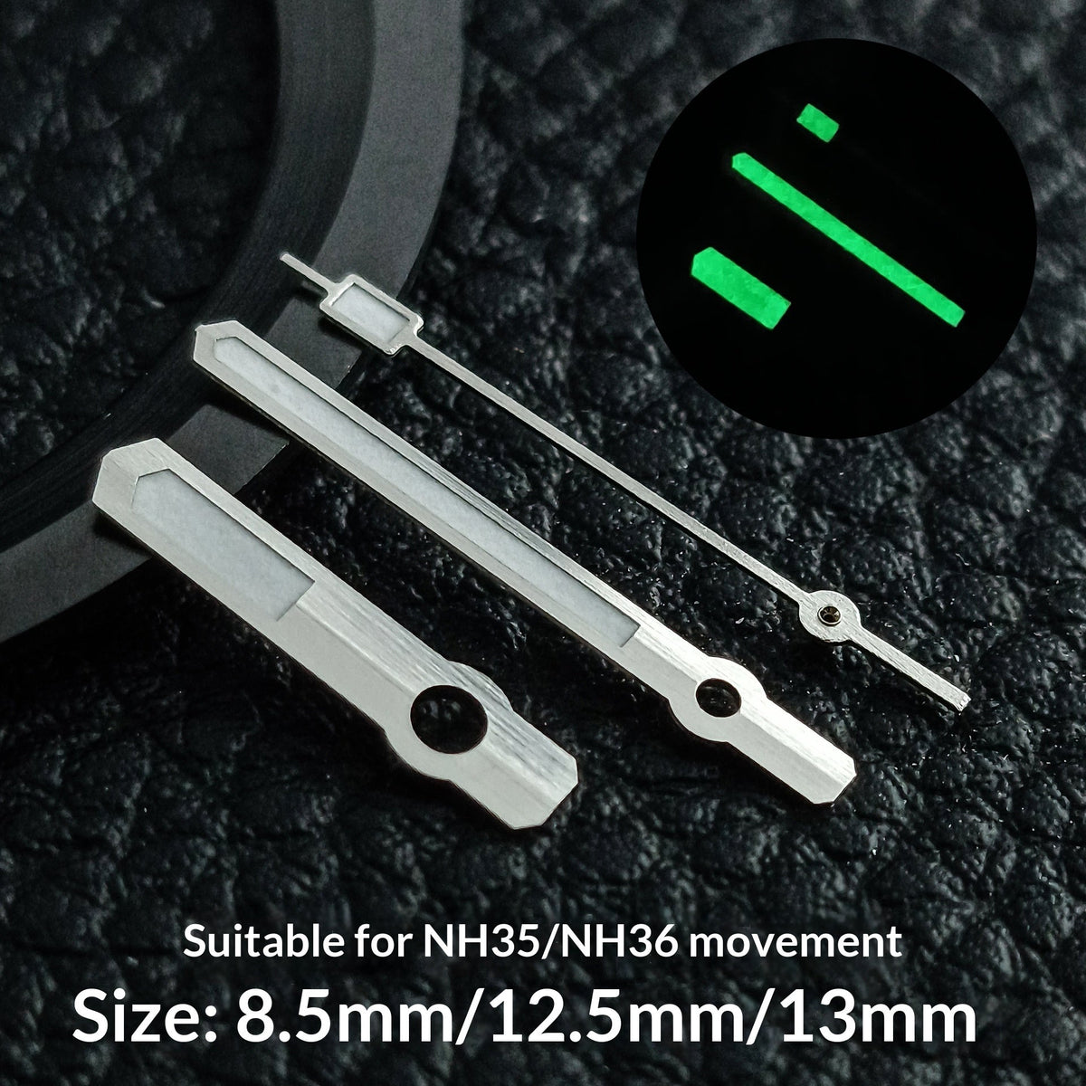 Mechanical Movement Green Luminous Watch Hand Replacement Parts