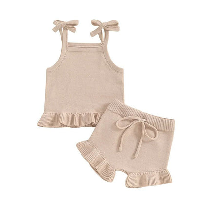 Baby Girl Knitted Shorts Clothing Suit