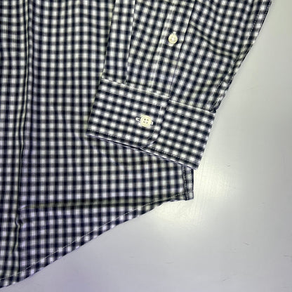 DOCKERS Signature Stain Defender Button Up Shirt Men's Sz XL Navy Blue A42520010