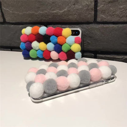 Compatible with Apple, Compatible with Apple , New iPhoneX wave point iPhone78/8 plus wool ball protection sleeve 6/6plus female tide warm