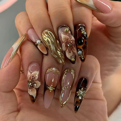 3D Almond-shaped Wearable Nails