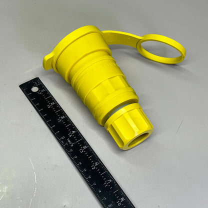 LEVITON Industrial Grade Wet Guard Connector 30 Amp, 250 Volt Yellow 162-29W48