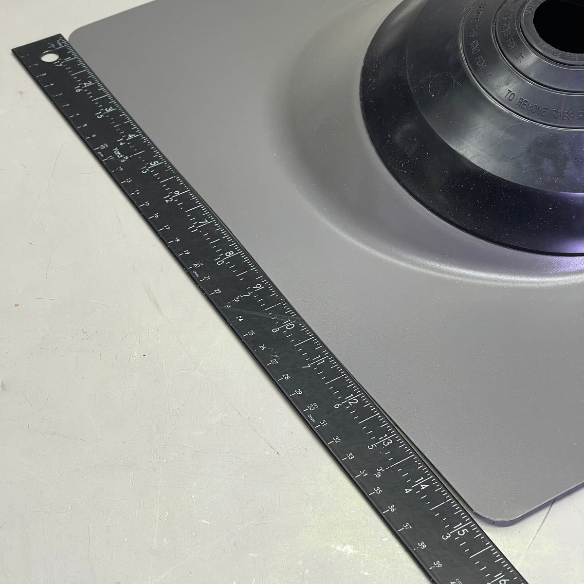 TRIBUILT 4N1 Galvanized Roof Flashing 12" x 16" Base Grey 89251