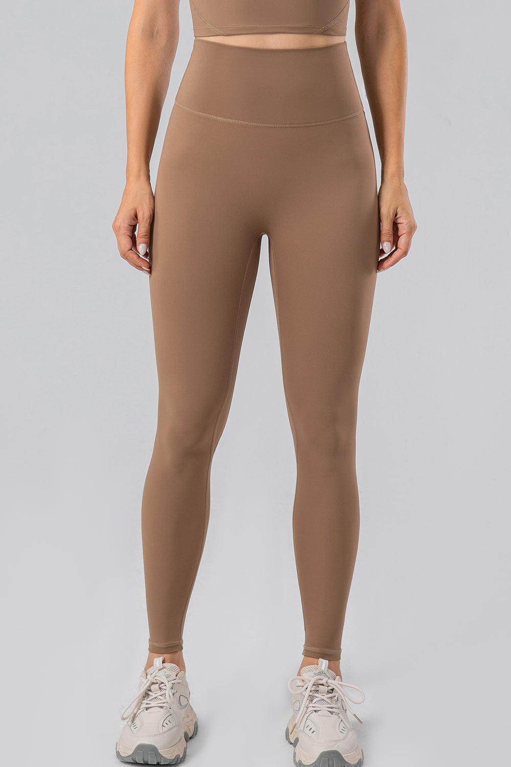 High Waist Wide Waistband Active Leggings for Women
