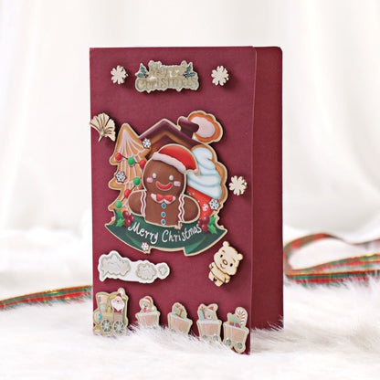 DIY Christmas Cartoon Greeting Card
