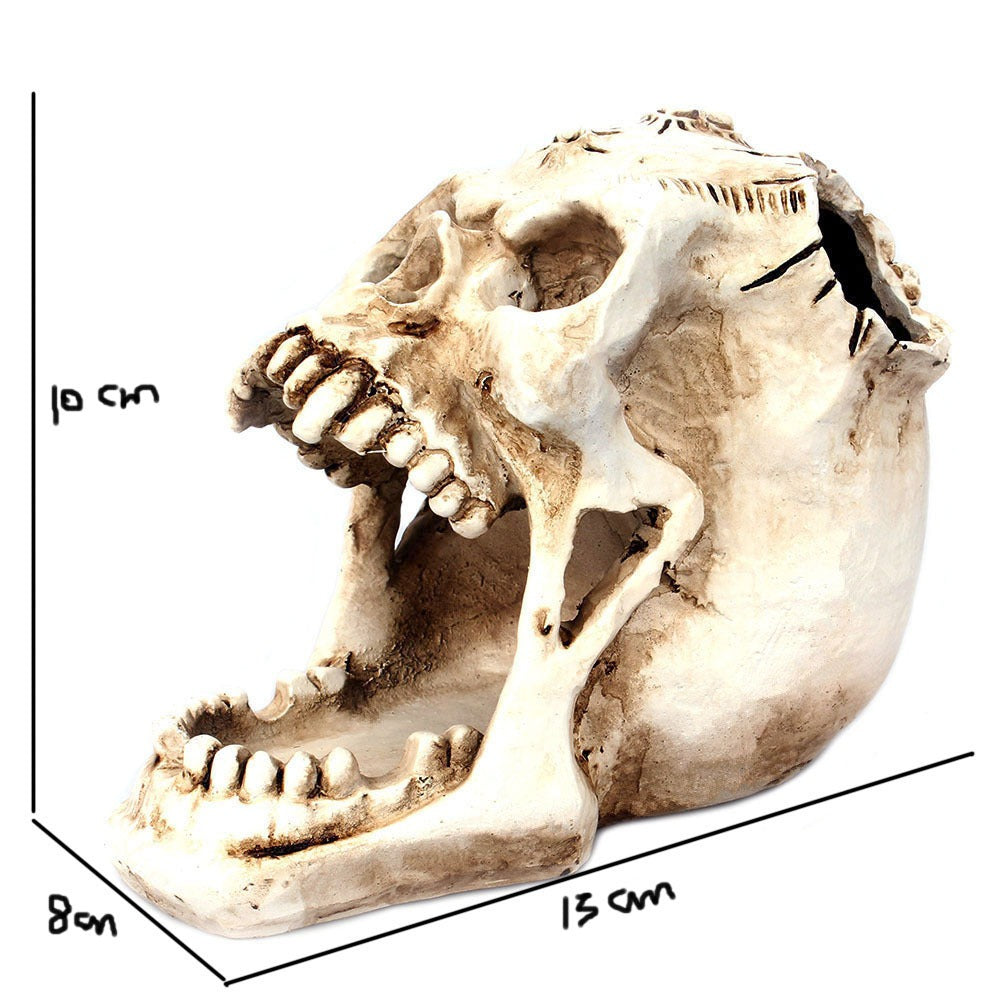 Fang Fang Terror Face Skull Storage Pen Holder Office Desktop