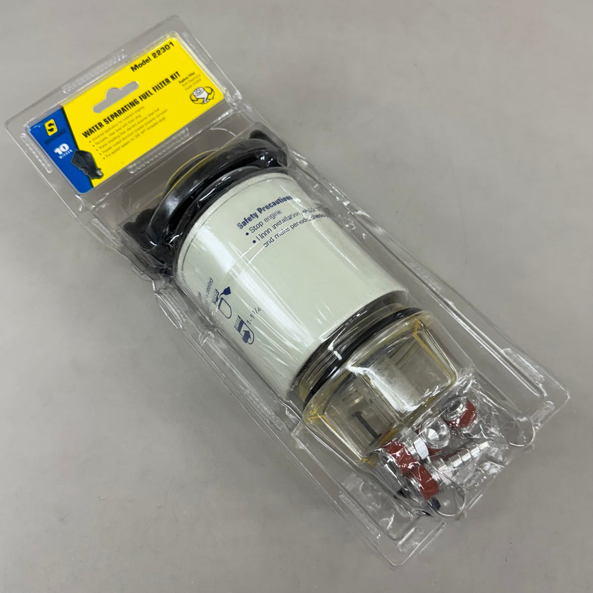 SEACHOICE Water Separating Fuel Filter Kit With Clear Bowl 22301