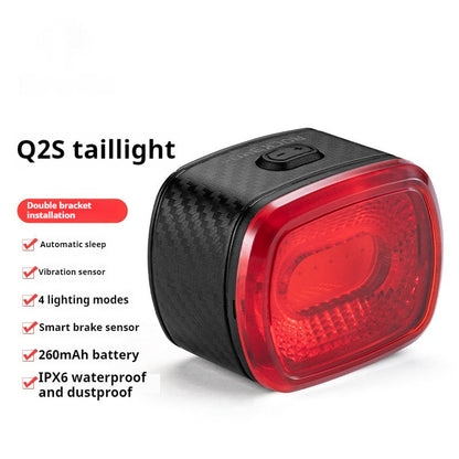 Bicycle Night Riding Taillight Intelligent Induction Stop Lamp Cycling Fixture And Fitting