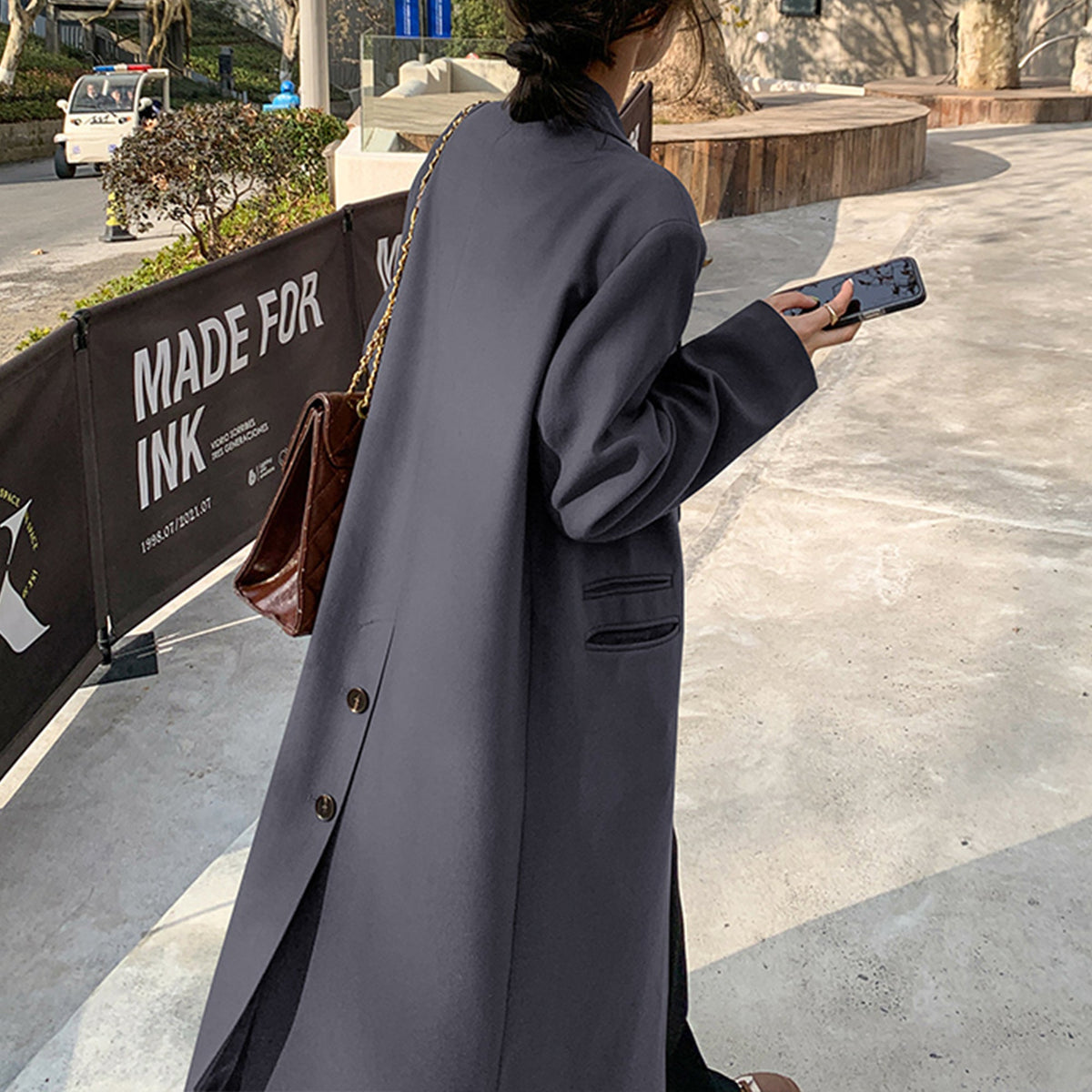 Women's Long Trench Coat, British Style Classic Spring Jacket