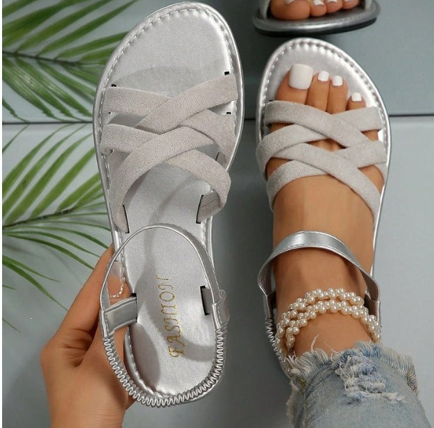 Womens Flat Velvet-lined Casual Sandals