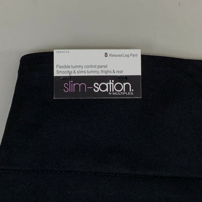 MULTIPLES Relaxed Leg Pant Petite Women's Sz 8 Black M2623P