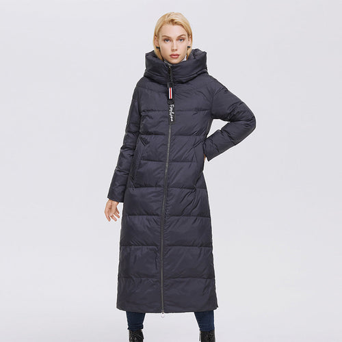 Extra Long Hooded Thermal Windproof Coat