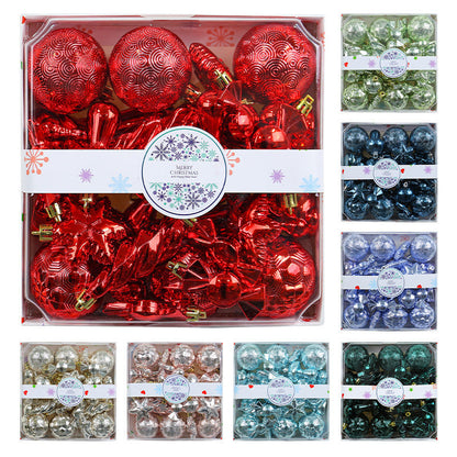 Christmas Decorations 28PCS Electroplated Plastic Balls Christmas Tree Ornaments
