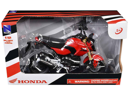 Honda GROM Motorcycle Red 1/12 Diecast Model by New Ray