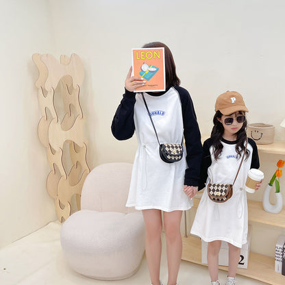 Children's Bags Checkerboard Stylish Good Texture