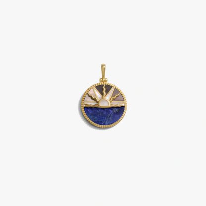Golden Heart Angel Key Octagram Pendant