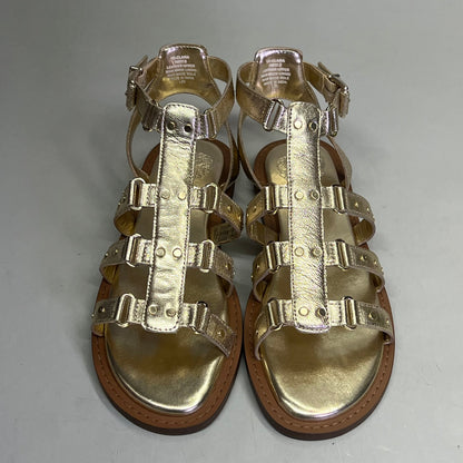 VINCE CAMUTO Leather Studded Gladiator Sandals Women's Sz 8.5M Egyptian Gold