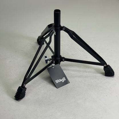 STAGG Drum Throne Vinyl Double Braced Adjustable Height Black DT-32BK