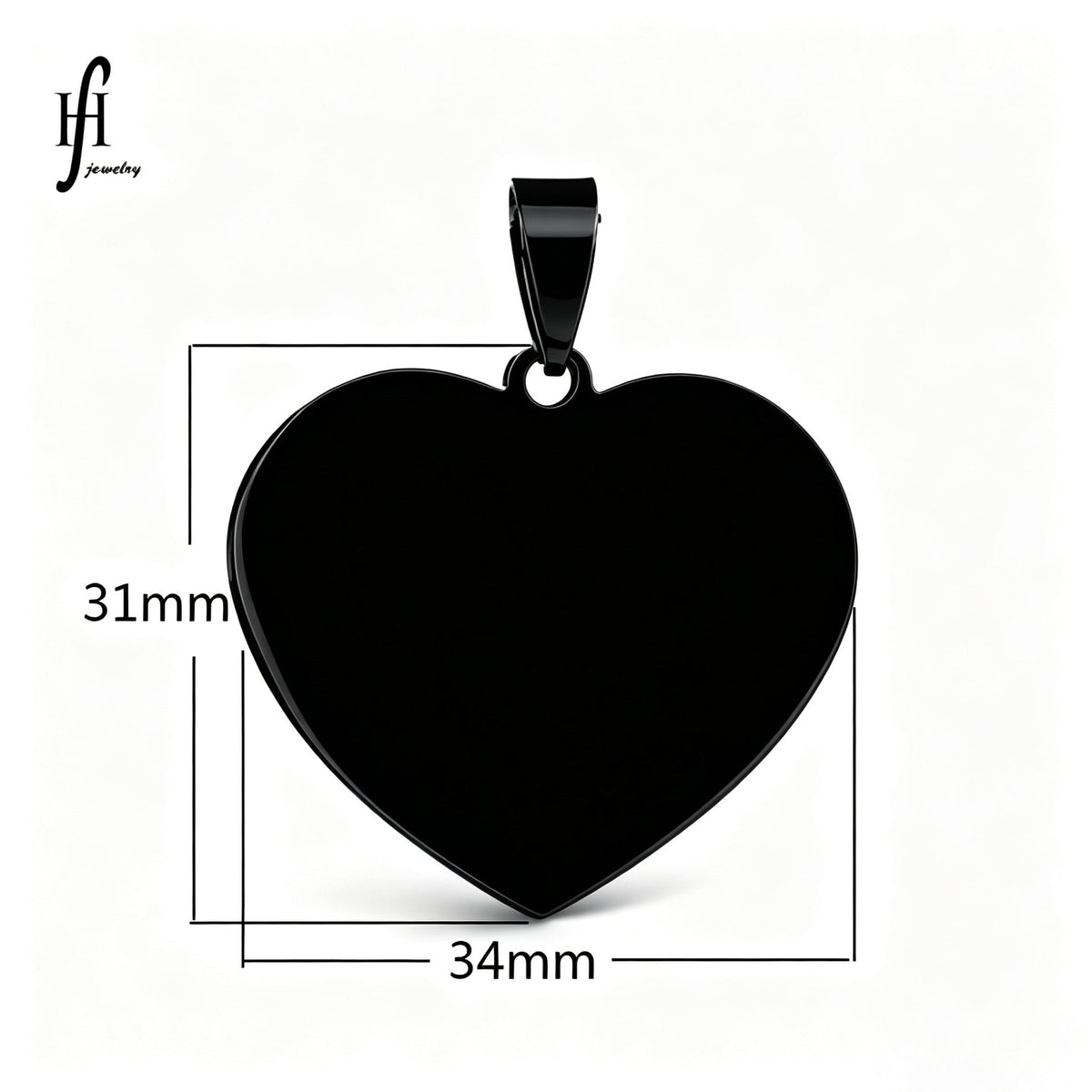 Unisex Stainless Steel Heart Pendant Necklace
