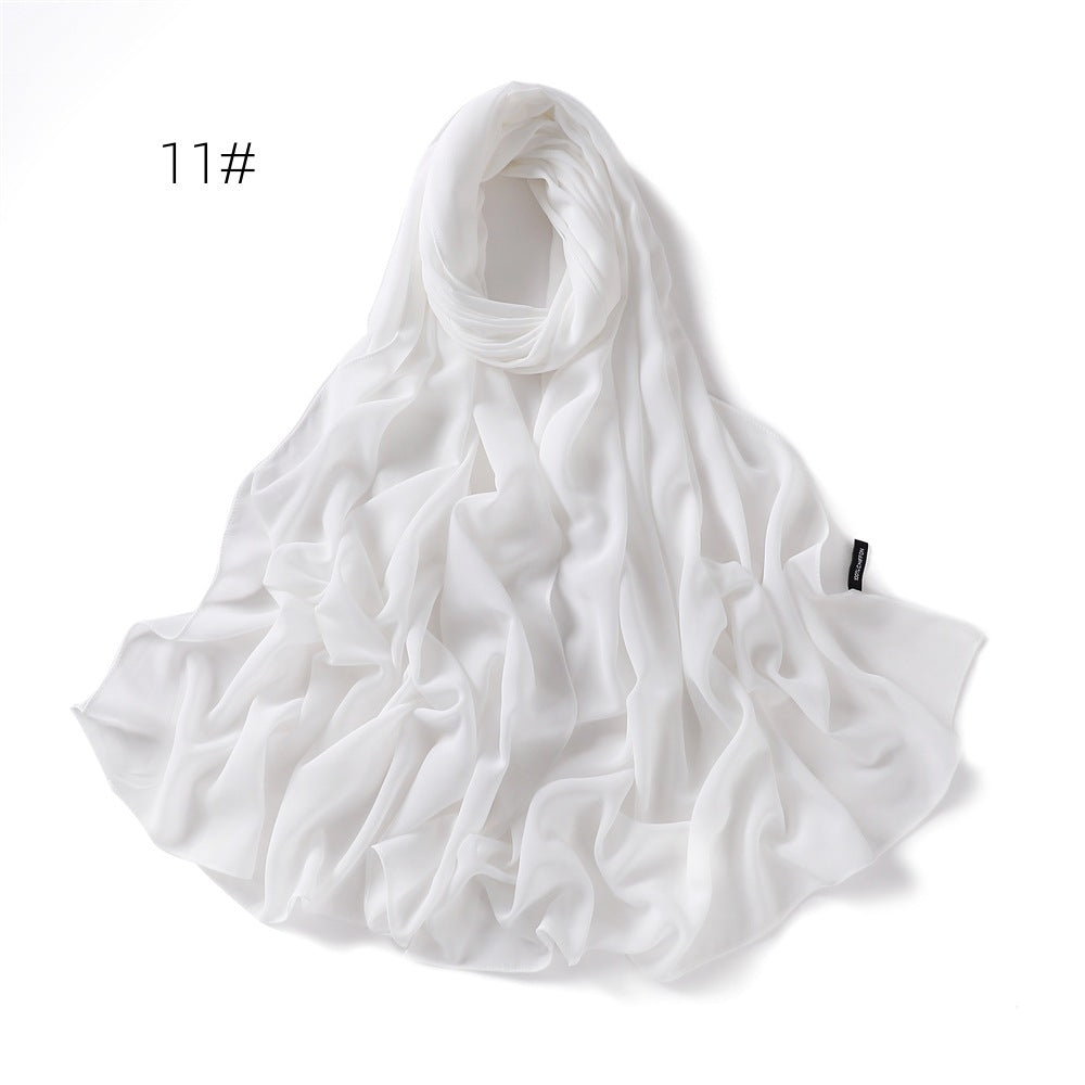 Soft Draping Solid-color Scarf For Women