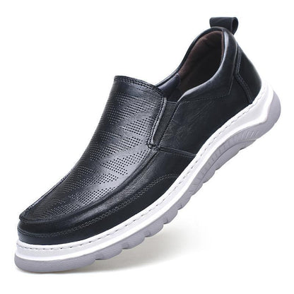 Men's  Genuine Leather Perforated Loafers Shoes