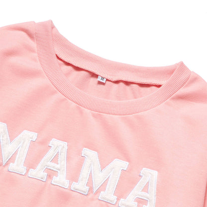 Explosive Letter Printed Sweater Parent-child Sweater